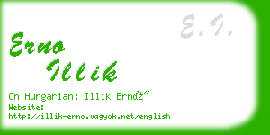 erno illik business card